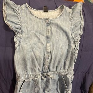 Girls Denim Jumpsuit